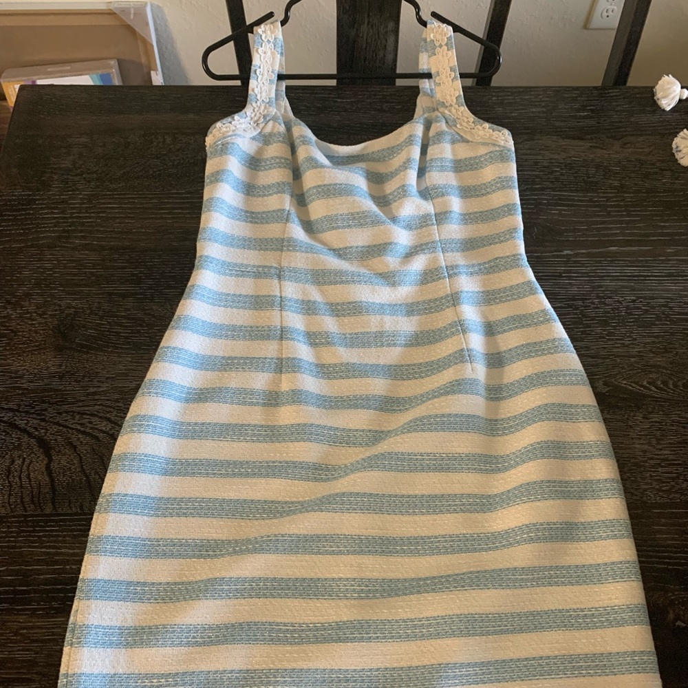 Lilly Pulitzer Nienie Dress Flutter Blue Tweed